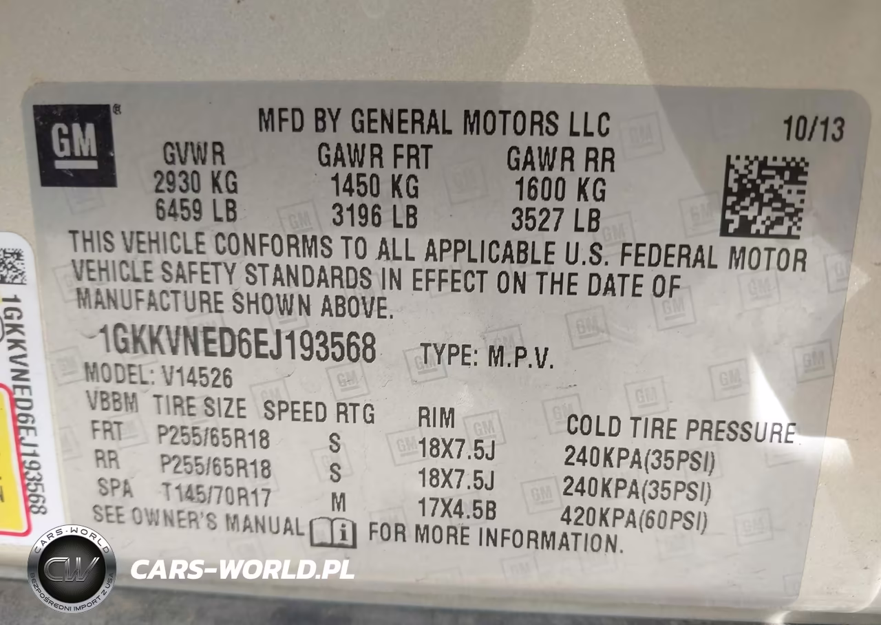 2014 GMC Acadia Sle-1 VIN:1GKKVNED6EJ193568 - 9