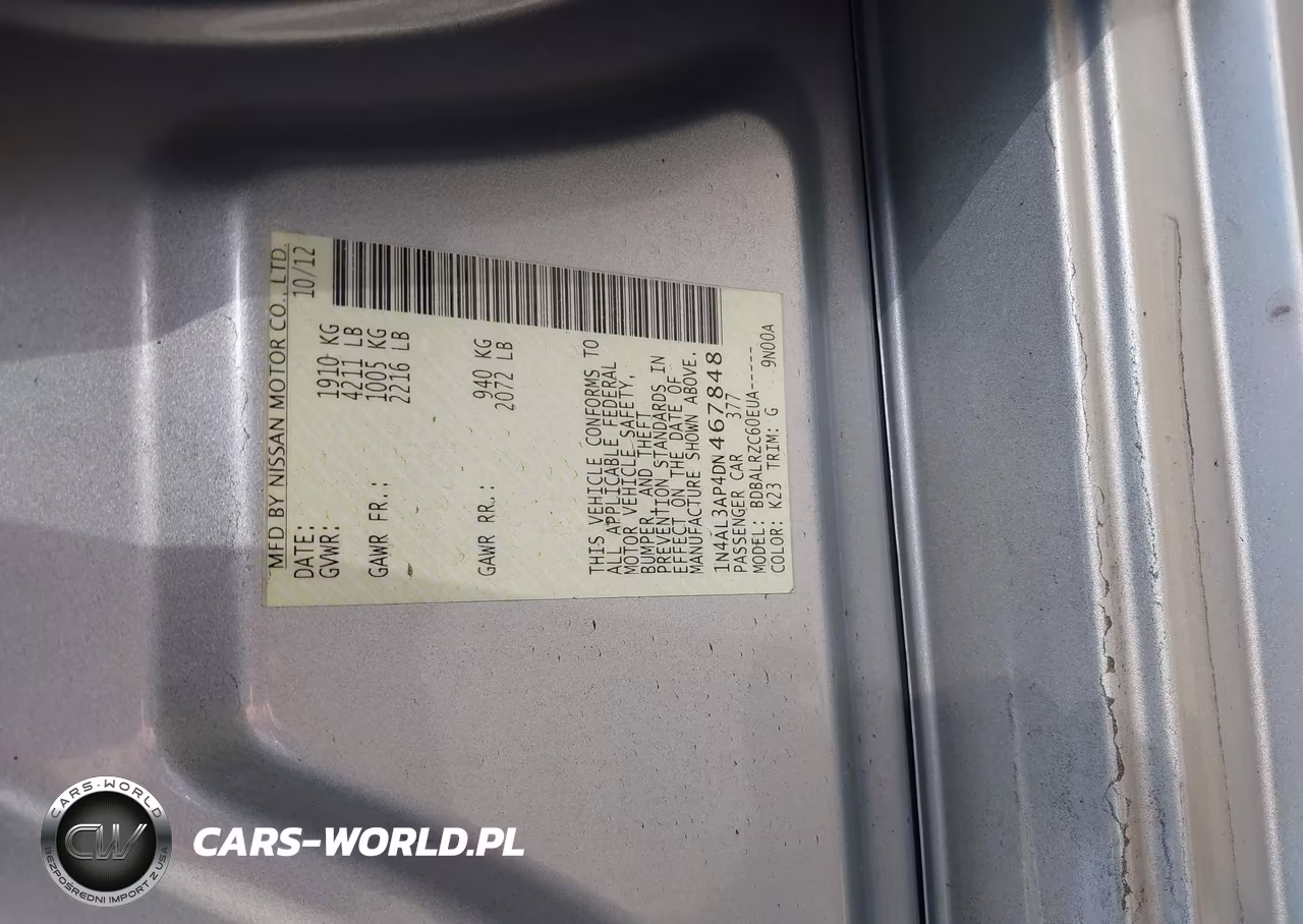 2013 Nissan Altima 2.5 S VIN:1N4AL3AP4DN467848 - 9