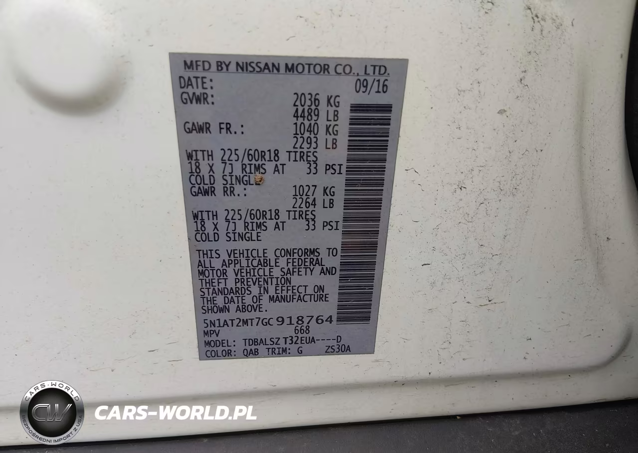 2016 Nissan Rogue Sl VIN:5N1AT2MT7GC918764 - 9