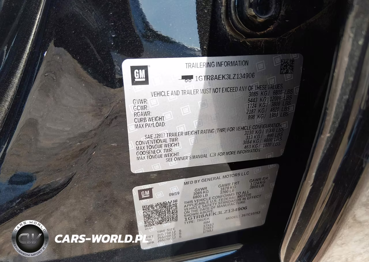 2020 GMC Sierra 1500 2Wd Standard Box VIN:1GTR8AEK3LZ134906 - 9
