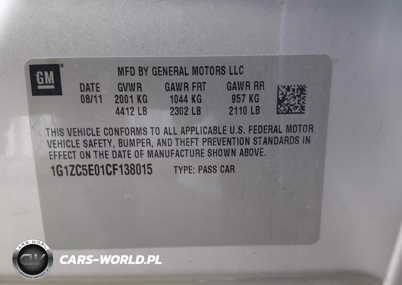2012 Chevrolet Malibu 1Lt VIN:1G1ZC5E01CF138015 - 9