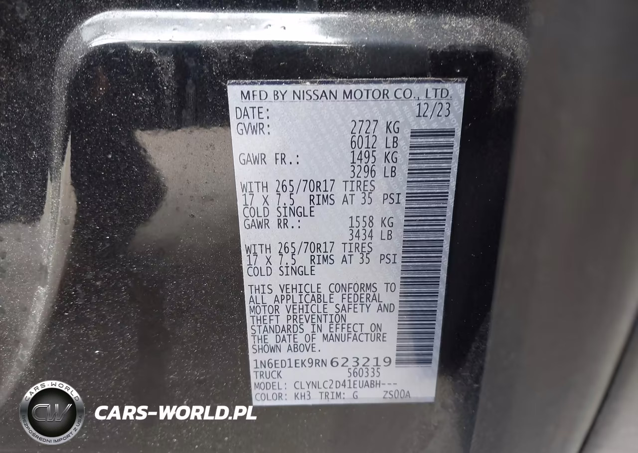 2024 Nissan Frontier Sv 4X4 VIN:1N6ED1EK9RN623219 - 9