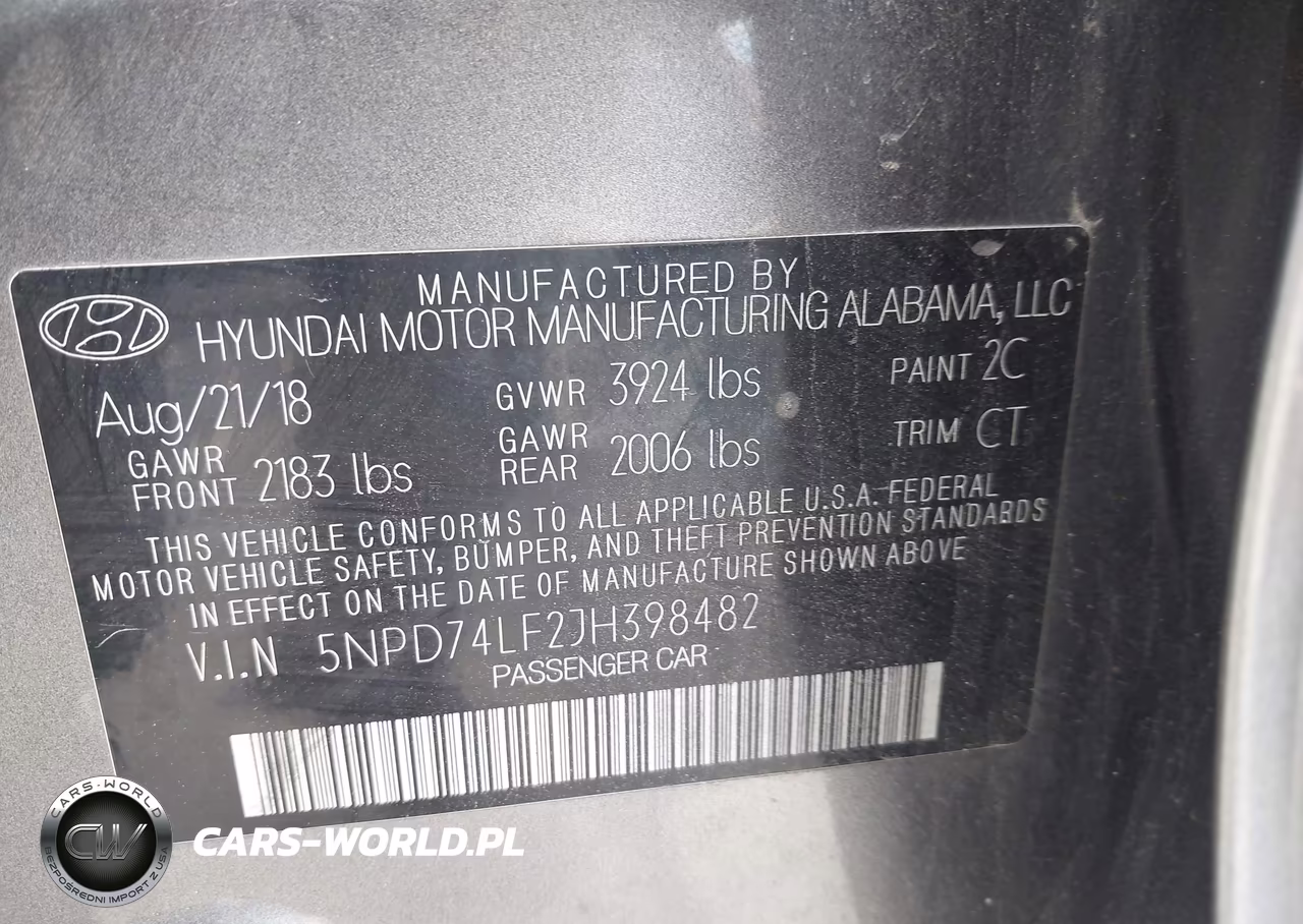 2018 Hyundai Elantra Se VIN:5NPD74LF2JH398482 - 9