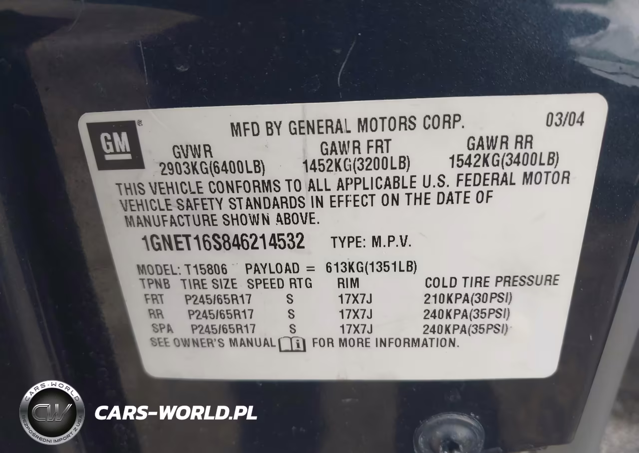 2004 Chevrolet Trailblazer Ext Lt VIN:1GNET16S846214532 - 9