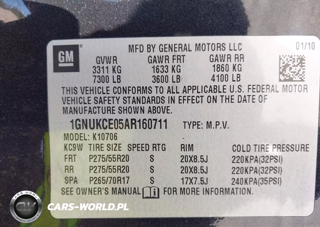 2010 Chevrolet Tahoe Ltz VIN:1GNUKCE05AR160711 - 9