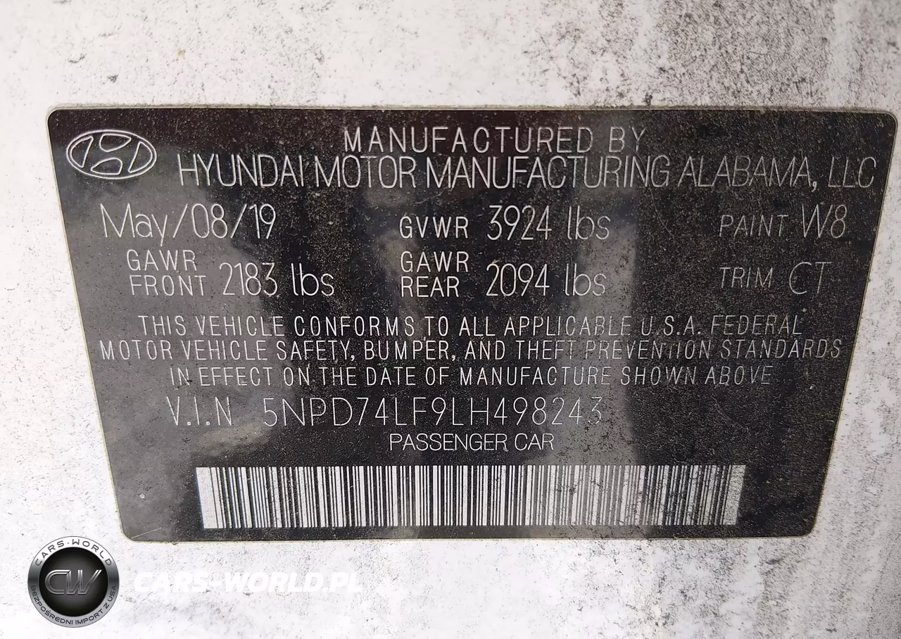 2020 Hyundai Elantra Se VIN:5NPD74LF9LH498243 - 9