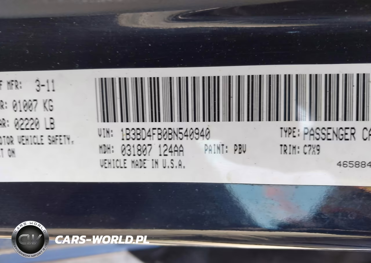 2011 Dodge Avenger Express VIN:1B3BD4FB0BN540940 - 9