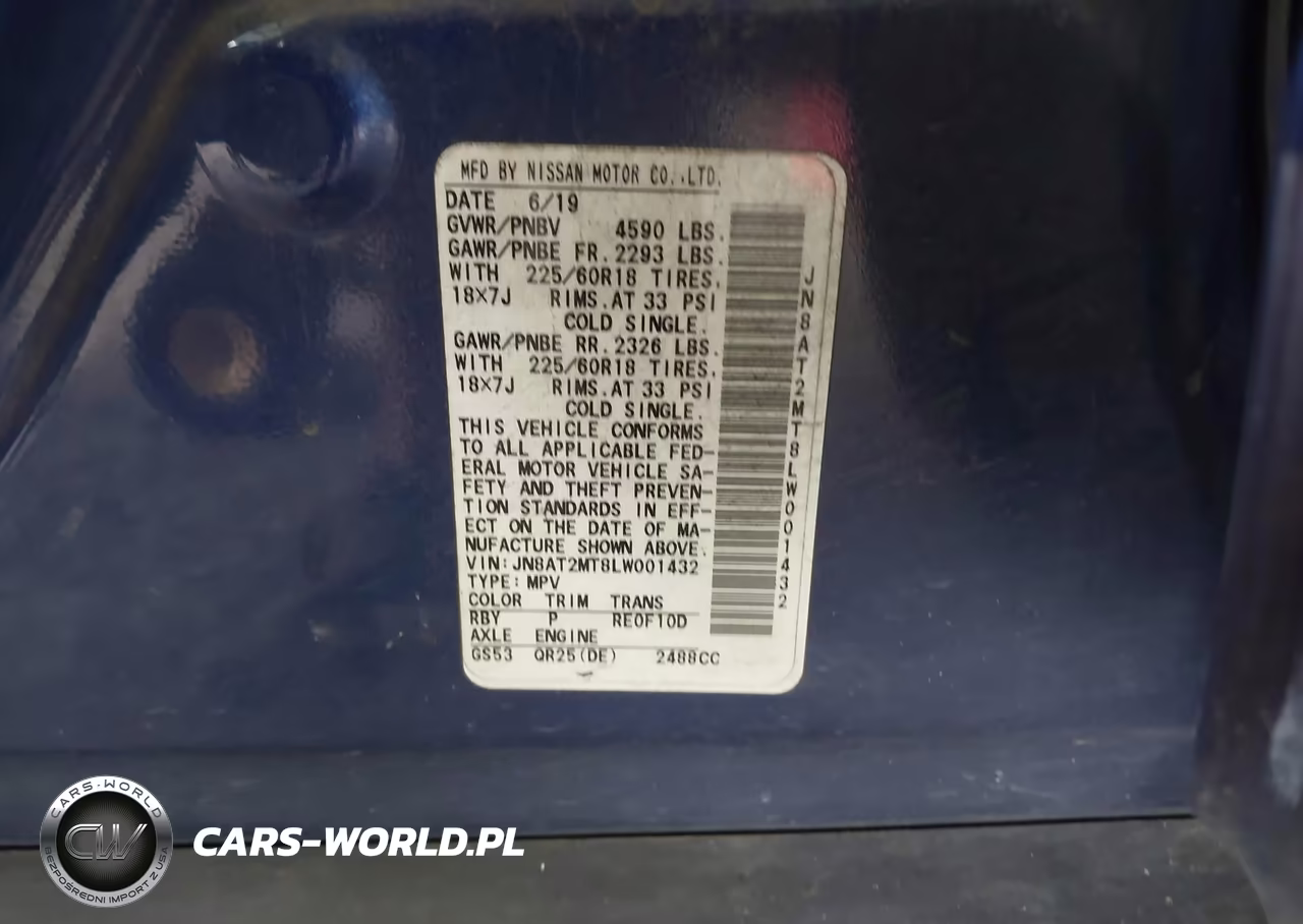 2020 Nissan Rogue Sv Fwd VIN:JN8AT2MT8LW001432 - 9