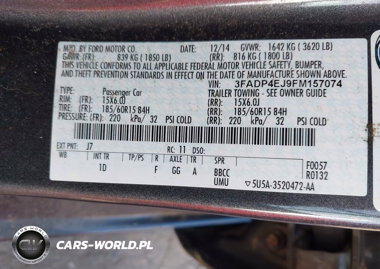 2015 Ford Fiesta Se VIN:3FADP4EJ9FM157074 - 9