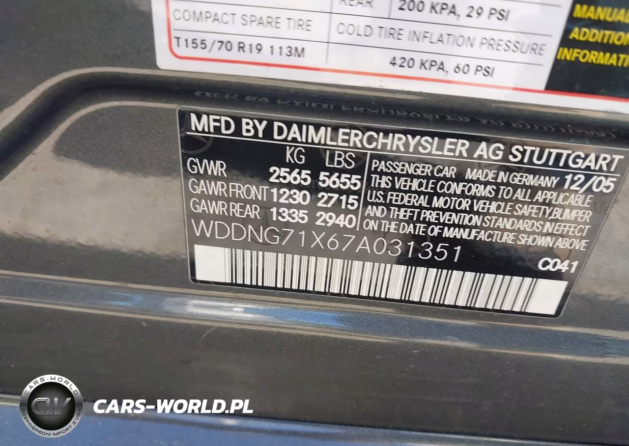 2007 Mercedes-Benz S 550 VIN:WDDNG71X67A031351 - 9