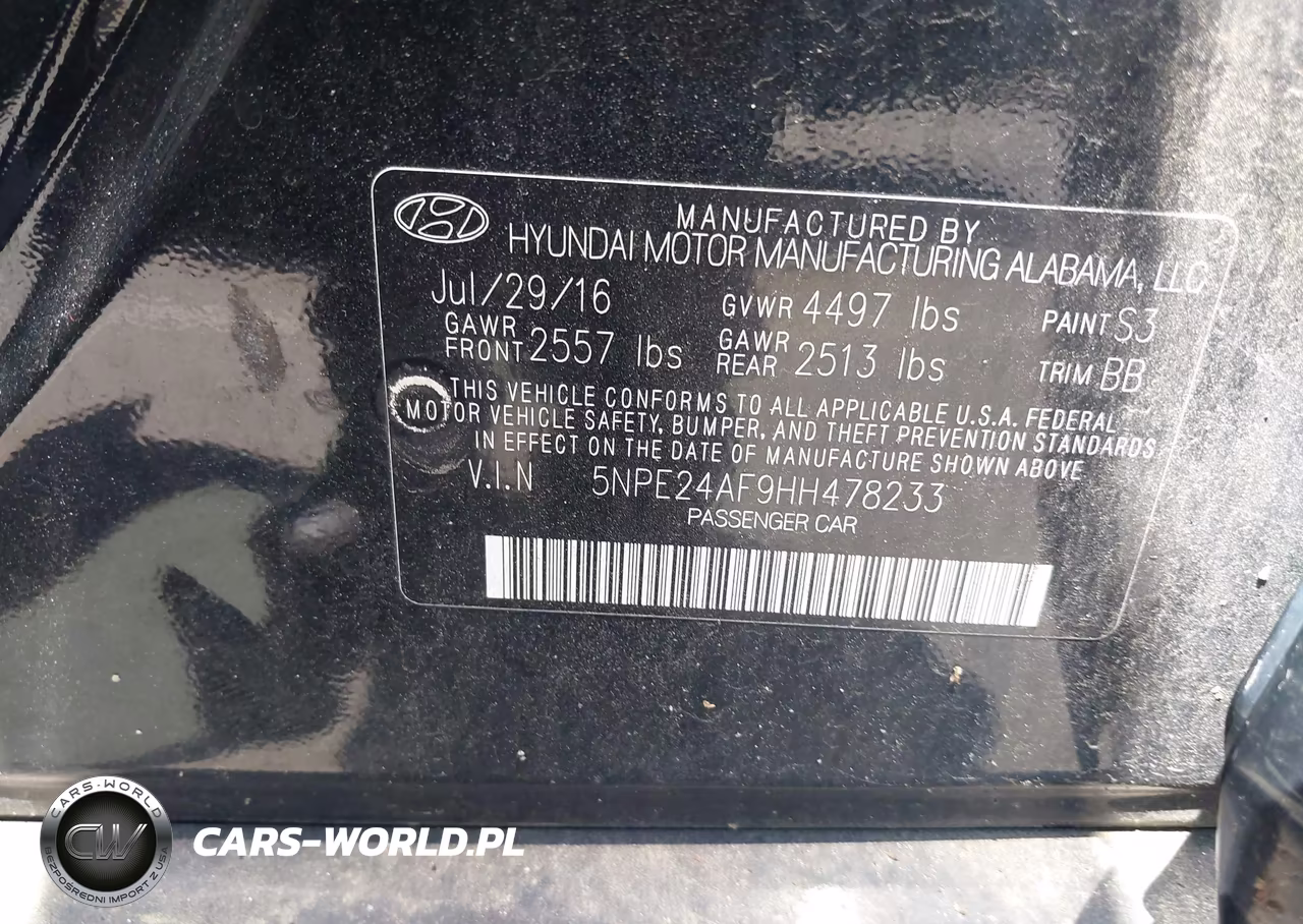 2017 Hyundai Sonata Se VIN:5NPE24AF9HH478233 - 9