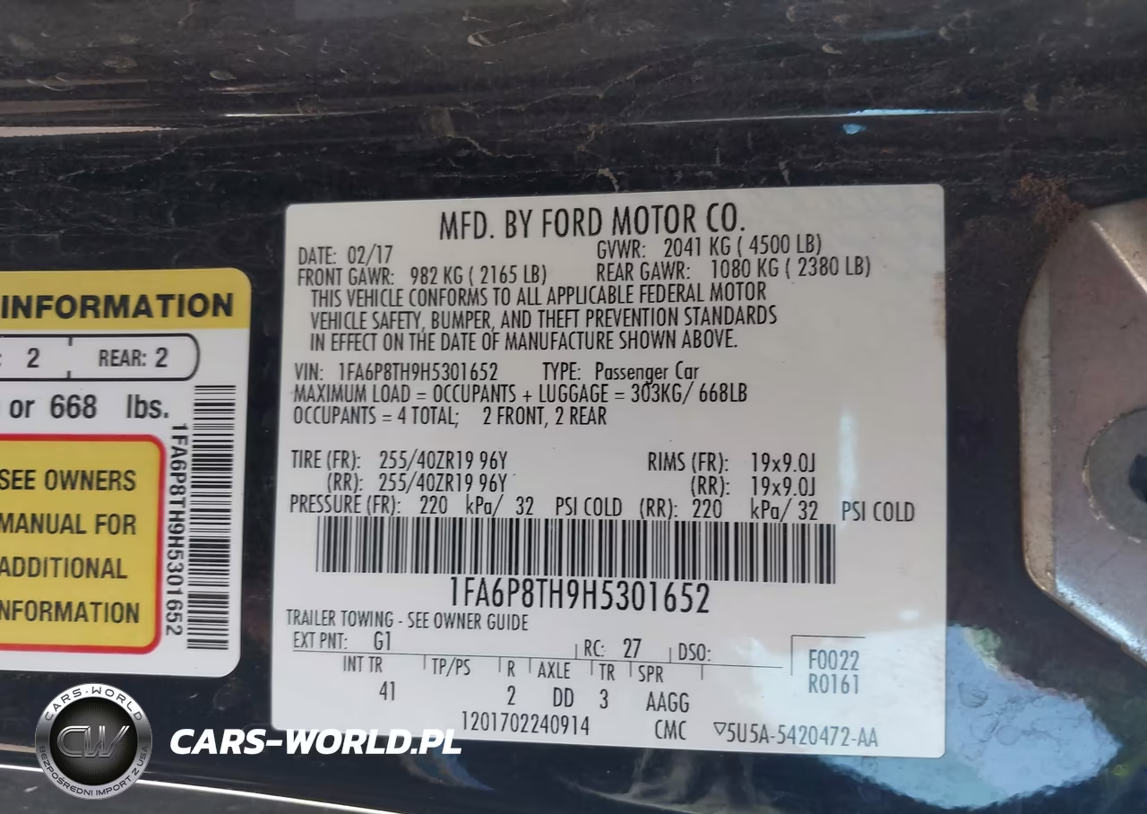 2017 Ford Mustang Ecoboost VIN:1FA6P8TH9H5301652 - 9