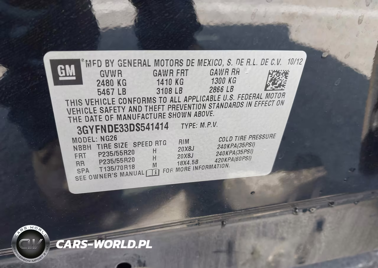 2013 Cadillac Srx Performance Collection VIN:3GYFNDE33DS541414 - 9