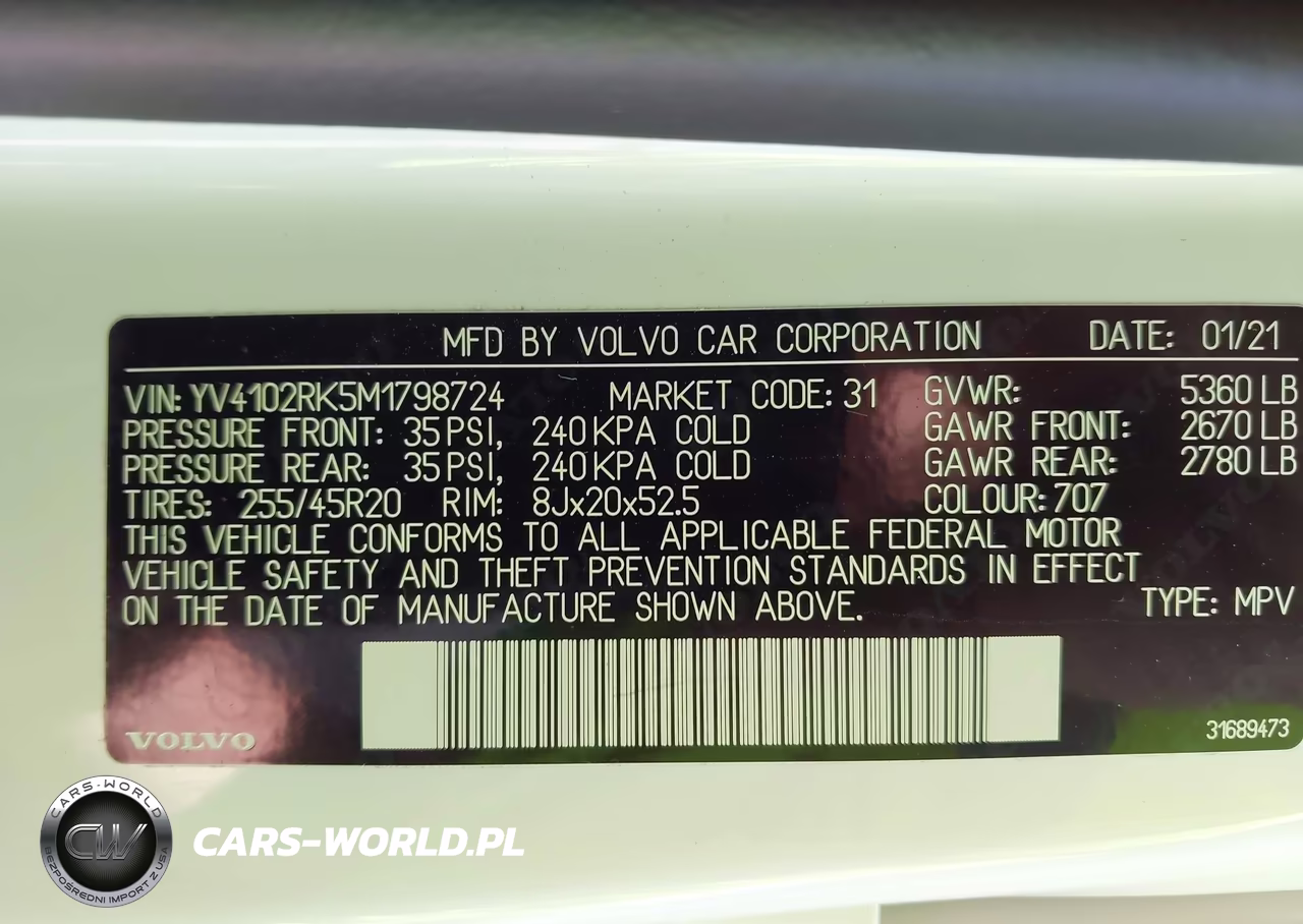 2021 Volvo Xc60 T5 Momentum VIN:YV4102RK5M1798724 - 9