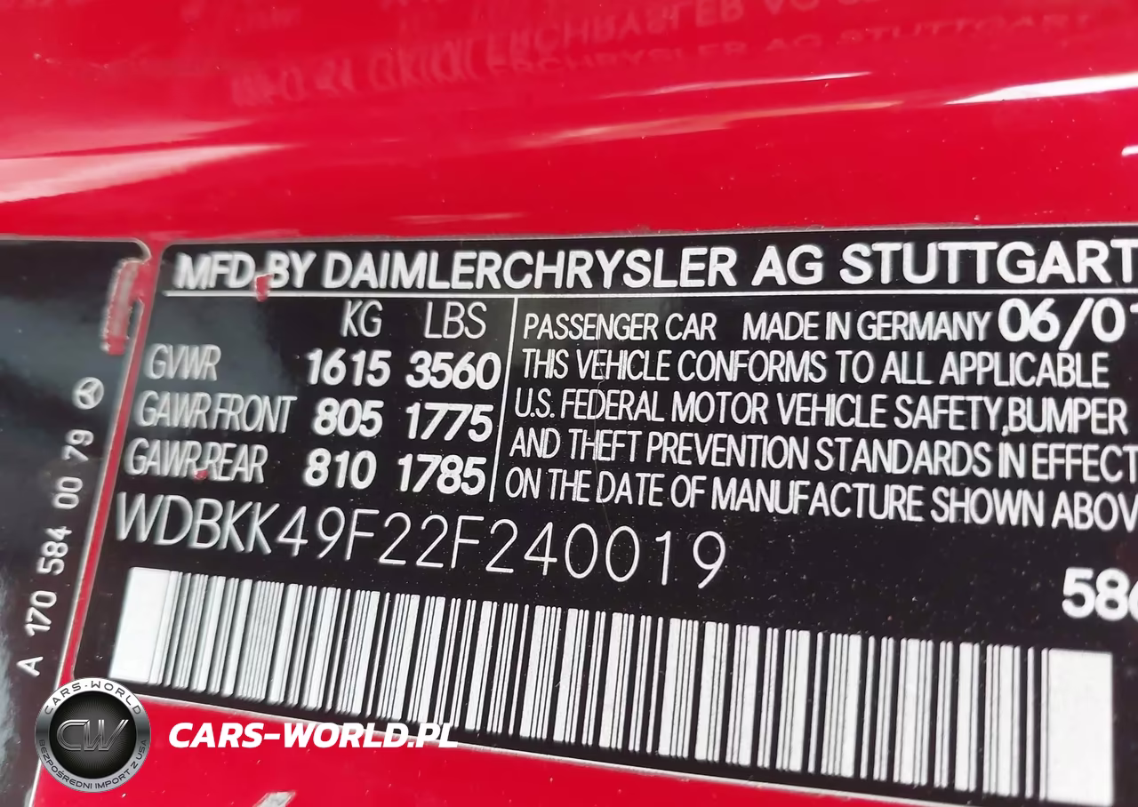 2002 Mercedes-Benz Slk 230 Kompressor VIN:WDBKK49F22F240019 - 9