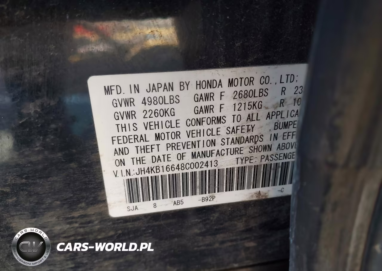 2008 Acura Rl 3.5 VIN:JH4KB16648C002413 - 9
