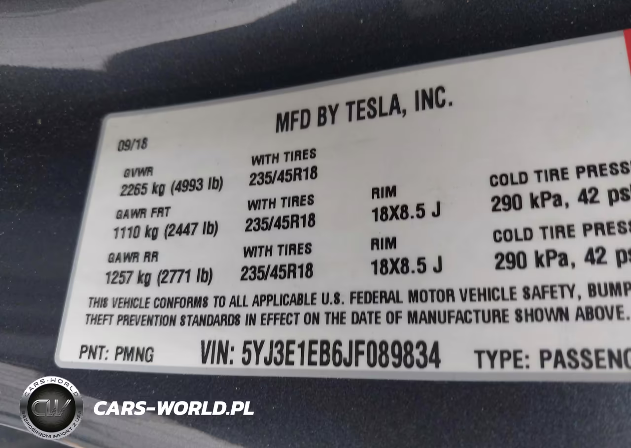 2018 Tesla Model 3 Long Range-Performance VIN:5YJ3E1EB6JF089834 - 9
