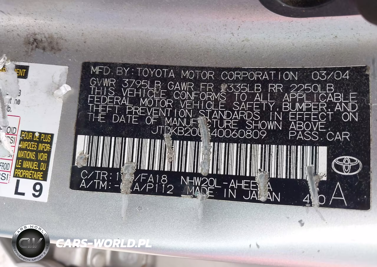2004 Toyota Prius VIN:JTDKB20U840060809 - 9