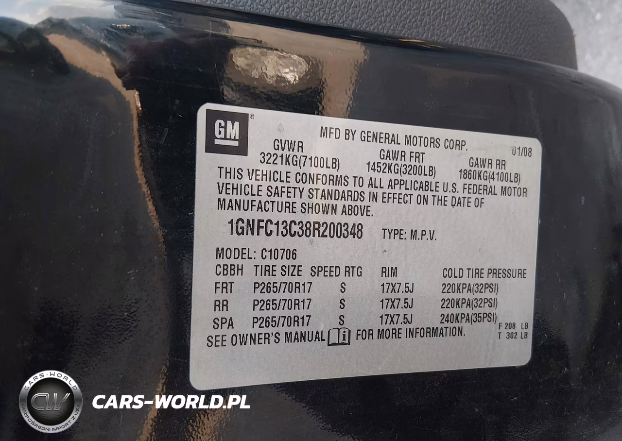 2008 Chevrolet Tahoe Ls VIN:1GNFC13C38R200348 - 9