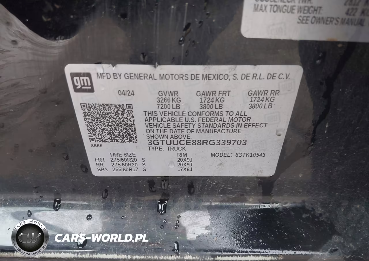 2024 GMC Sierra 1500 VIN:3GTUUCE88RG339703 - 9