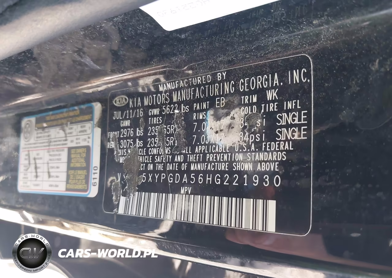 2017 Kia Sorento 3.3L Lx VIN:5XYPGDA56HG221930 - 9