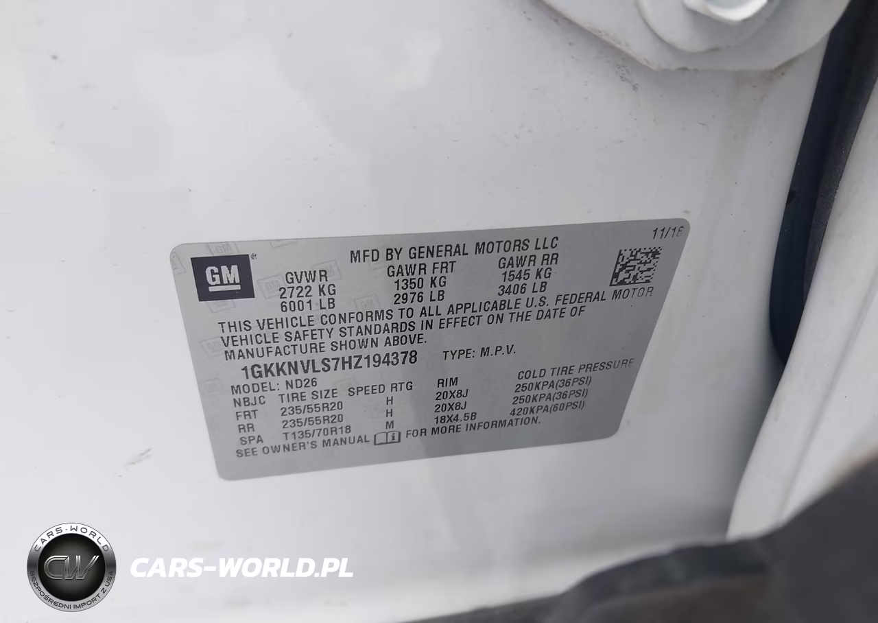 2017 GMC Acadia Slt-1 VIN:1GKKNVLS7HZ194378 - 9