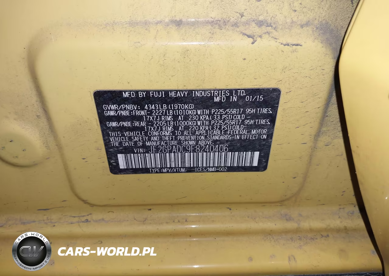 2015 Subaru Xv Crosstrek 2.0I Premium VIN:JF2GPADC9F8240406 - 9