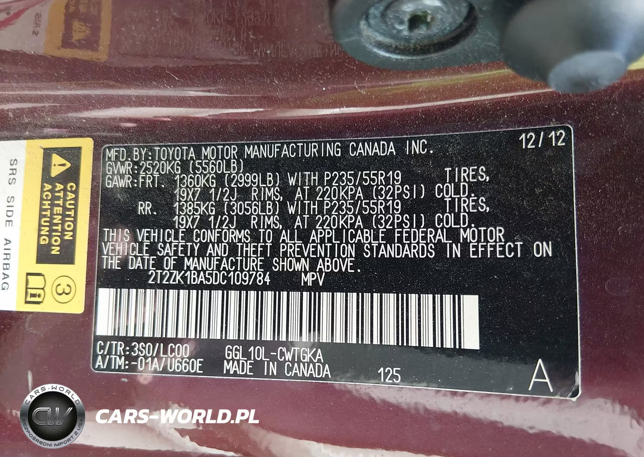 2013 Lexus Rx 350 VIN:2T2ZK1BA5DC109784 - 9