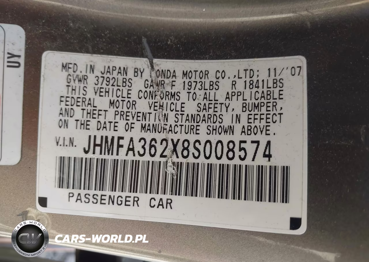 2008 Honda Civic Hybrid VIN:JHMFA362X8S008574 - 9