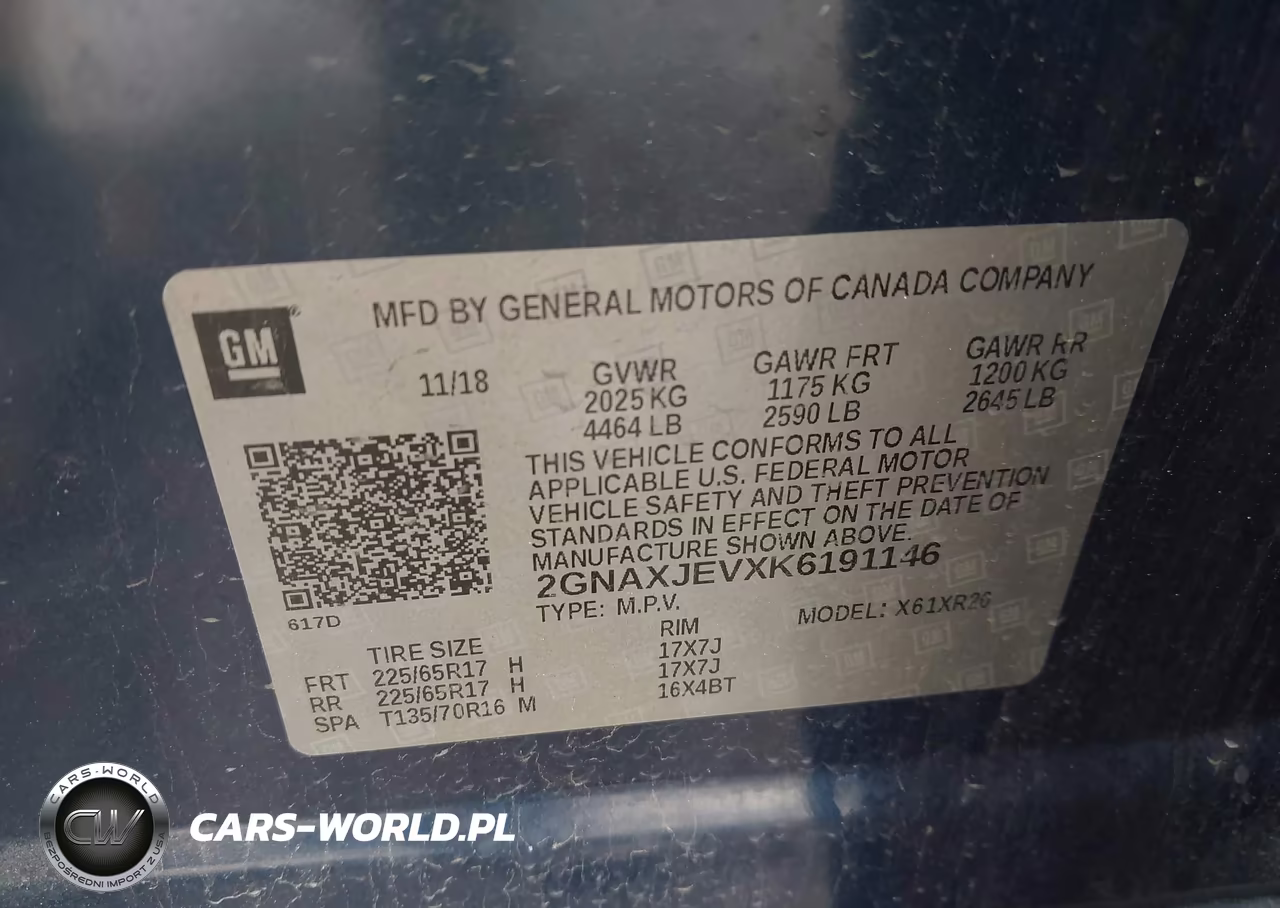 2019 Chevrolet Equinox Lt VIN:2GNAXJEVXK6191146 - 9