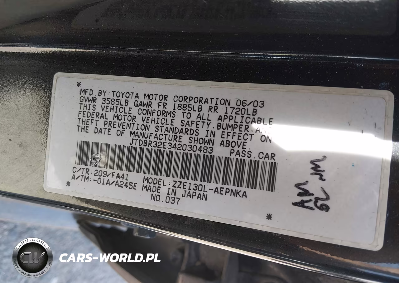 2004 Toyota Corolla Le VIN:JTDBR32E342030483 - 9