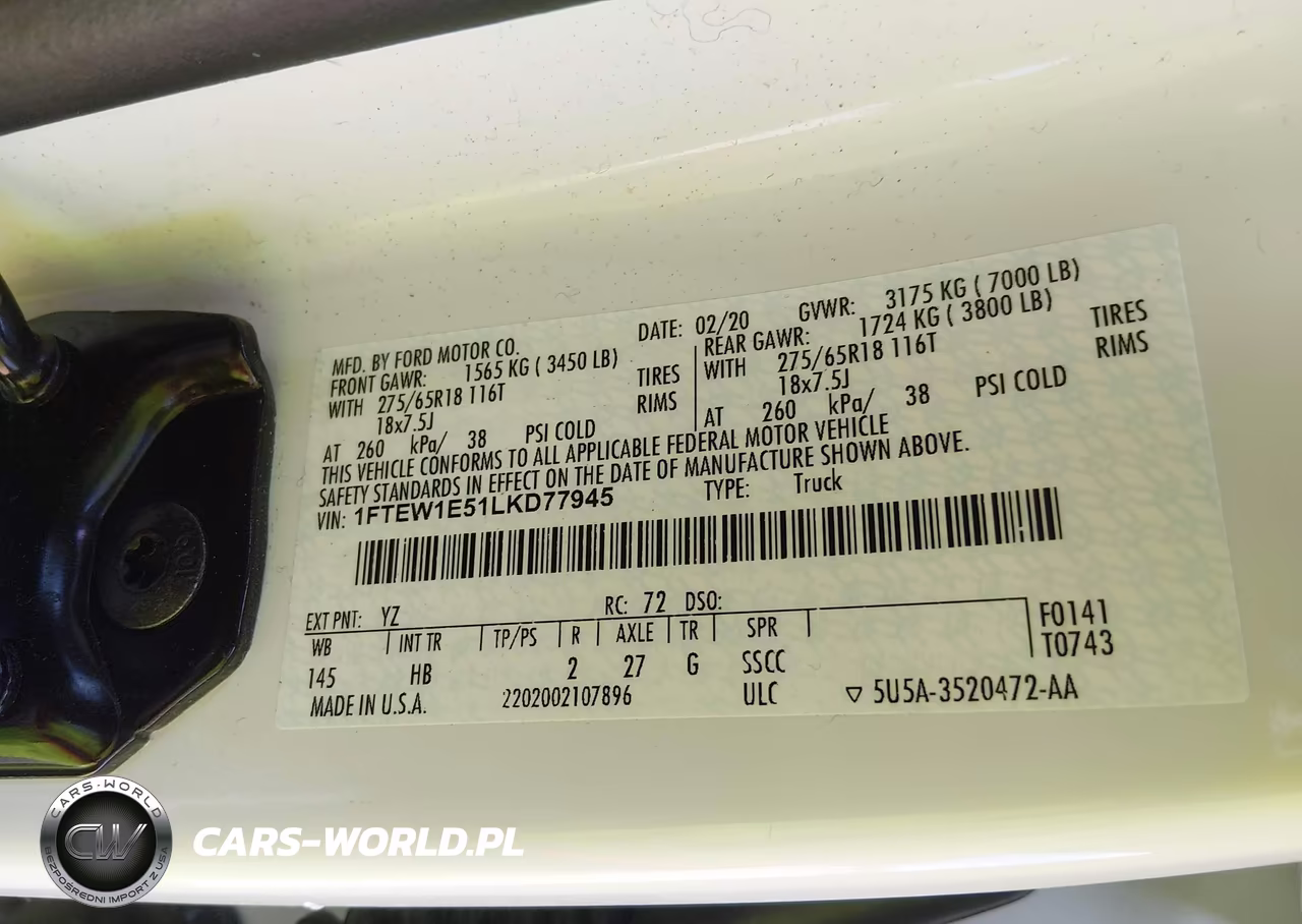 2020 Ford F-150 Lariat VIN:1FTEW1E51LKD77945 - 9