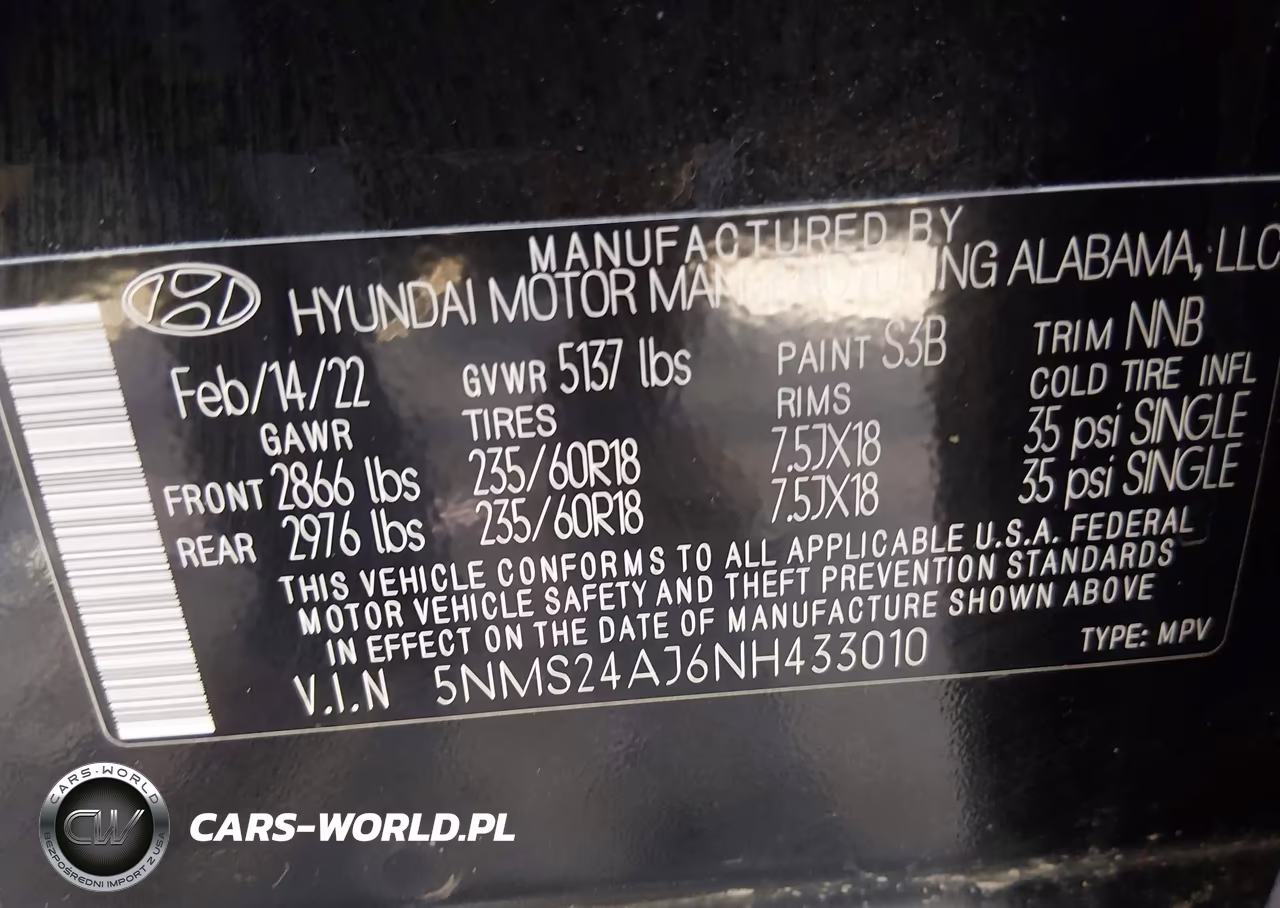 2022 Hyundai Santa Fe Sel VIN:5NMS24AJ6NH433010 - 9
