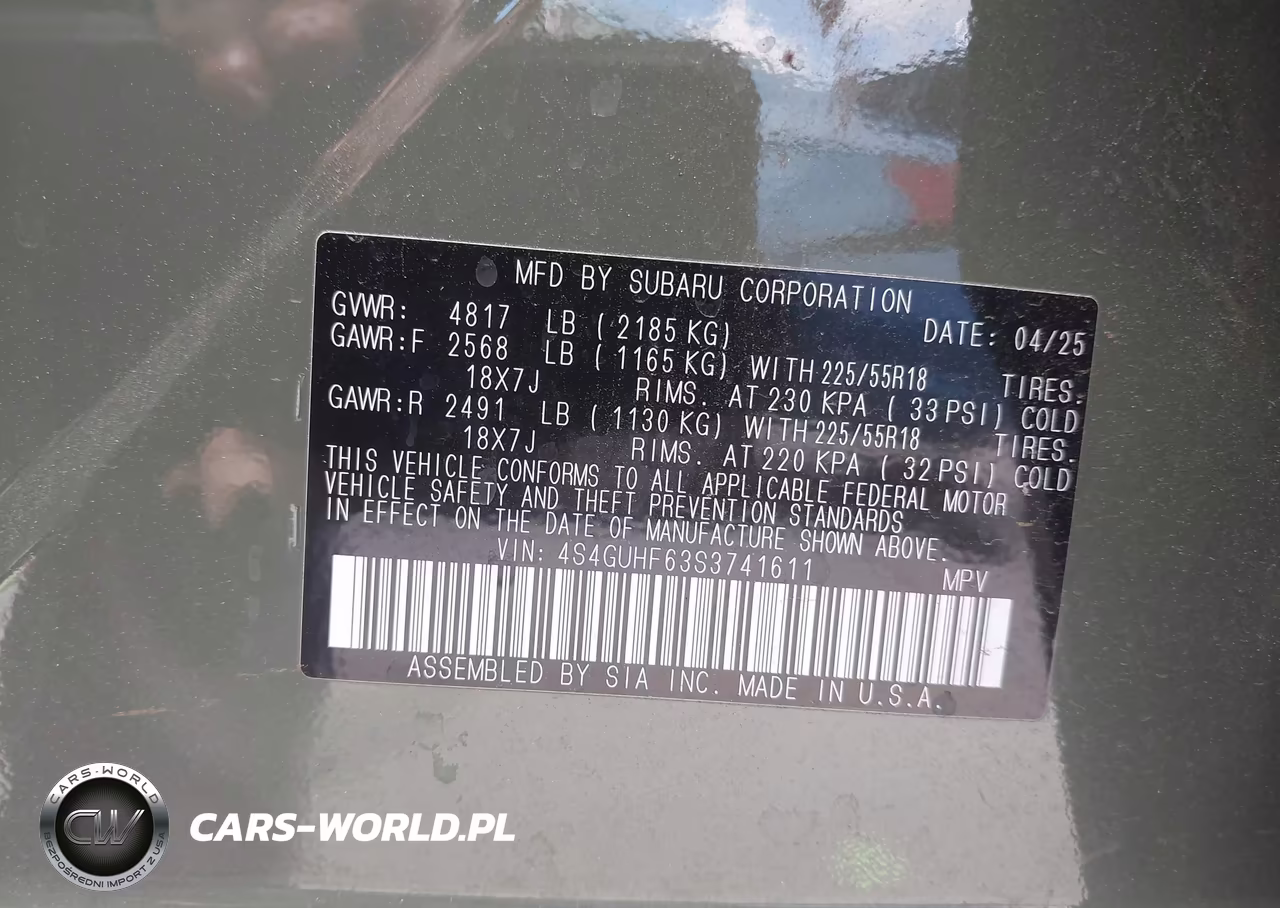 2025 Subaru Crosstrek Sport VIN:4S4GUHF63S3741611 - 9