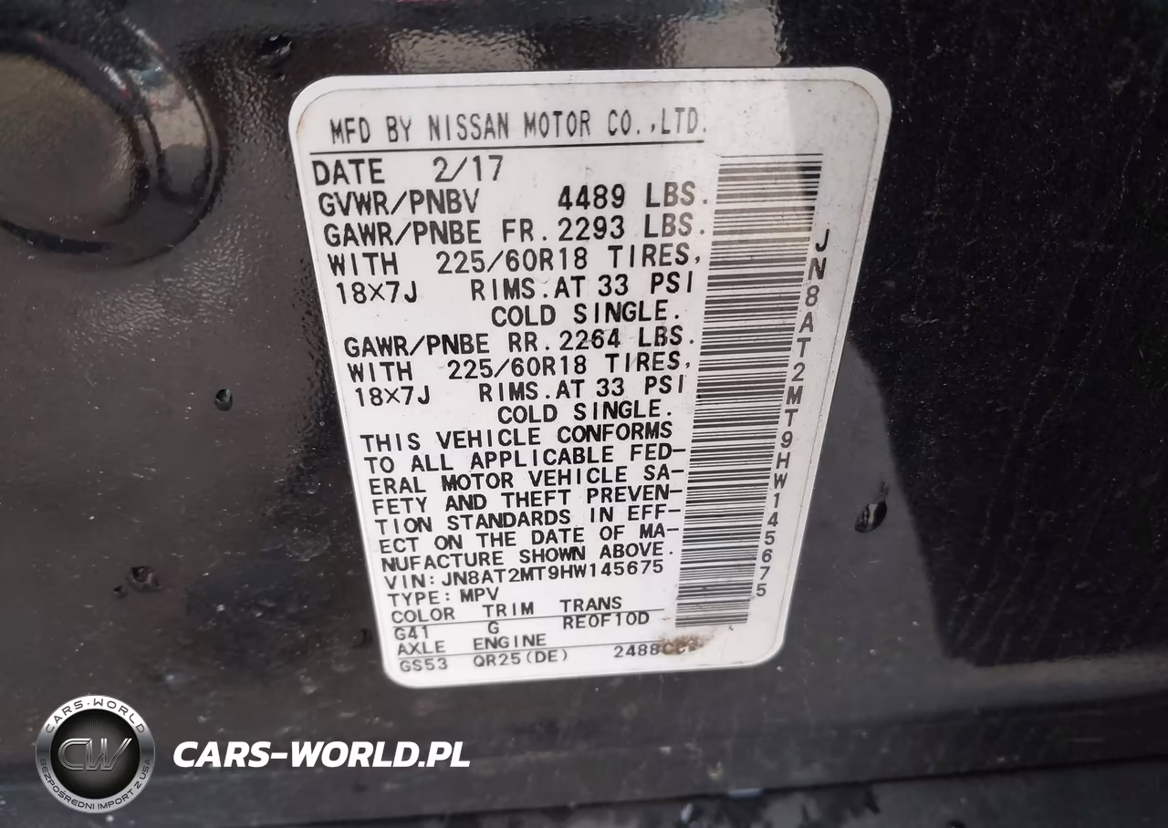 2017 Nissan Rogue Sl VIN:JN8AT2MT9HW145675 - 9