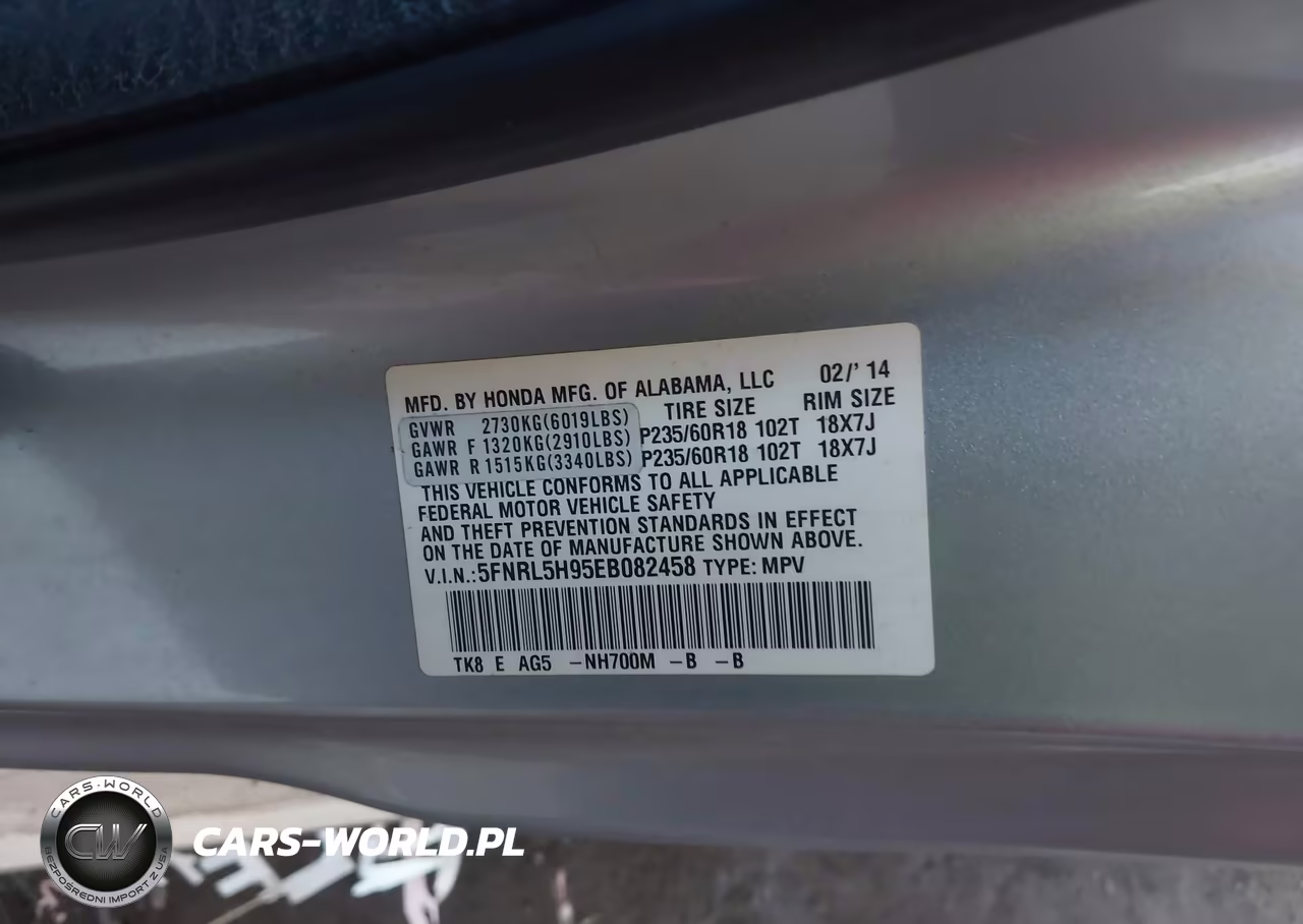 2014 Honda Odyssey Touring-Touring Elite VIN:5FNRL5H95EB082458 - 9