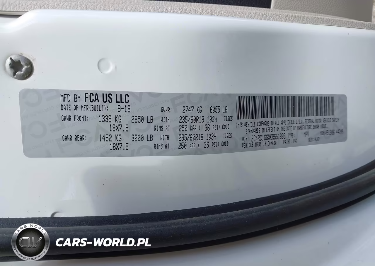 2019 Chrysler Pacifica Limited VIN:2C4RC1GGXKR551889 - 9