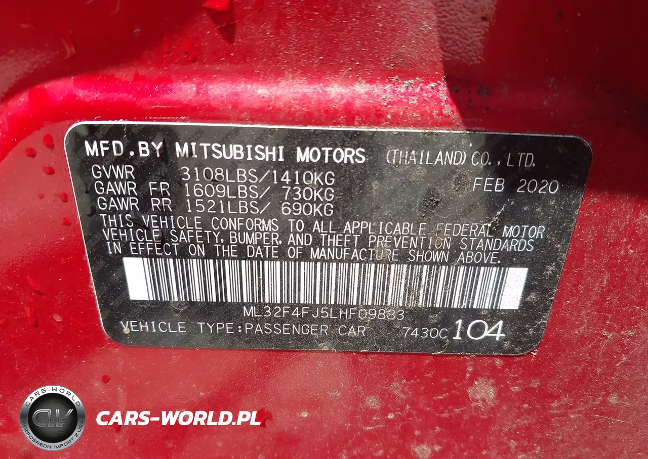 2020 Mitsubishi Mirage G4 VIN:ML32F4FJ5LHF09883 - 9