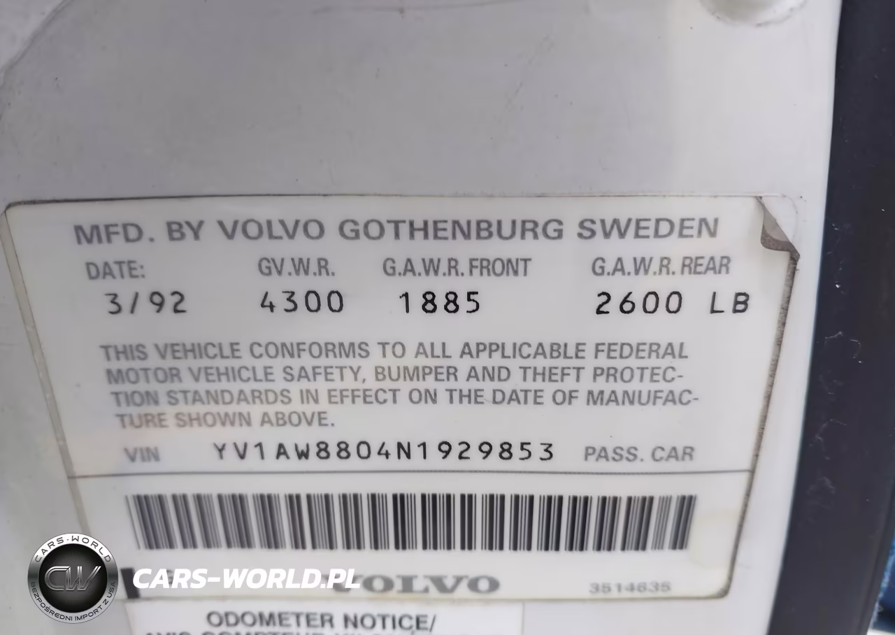 1992 Volvo 240 VIN:YV1AW8804N1929853 - 9