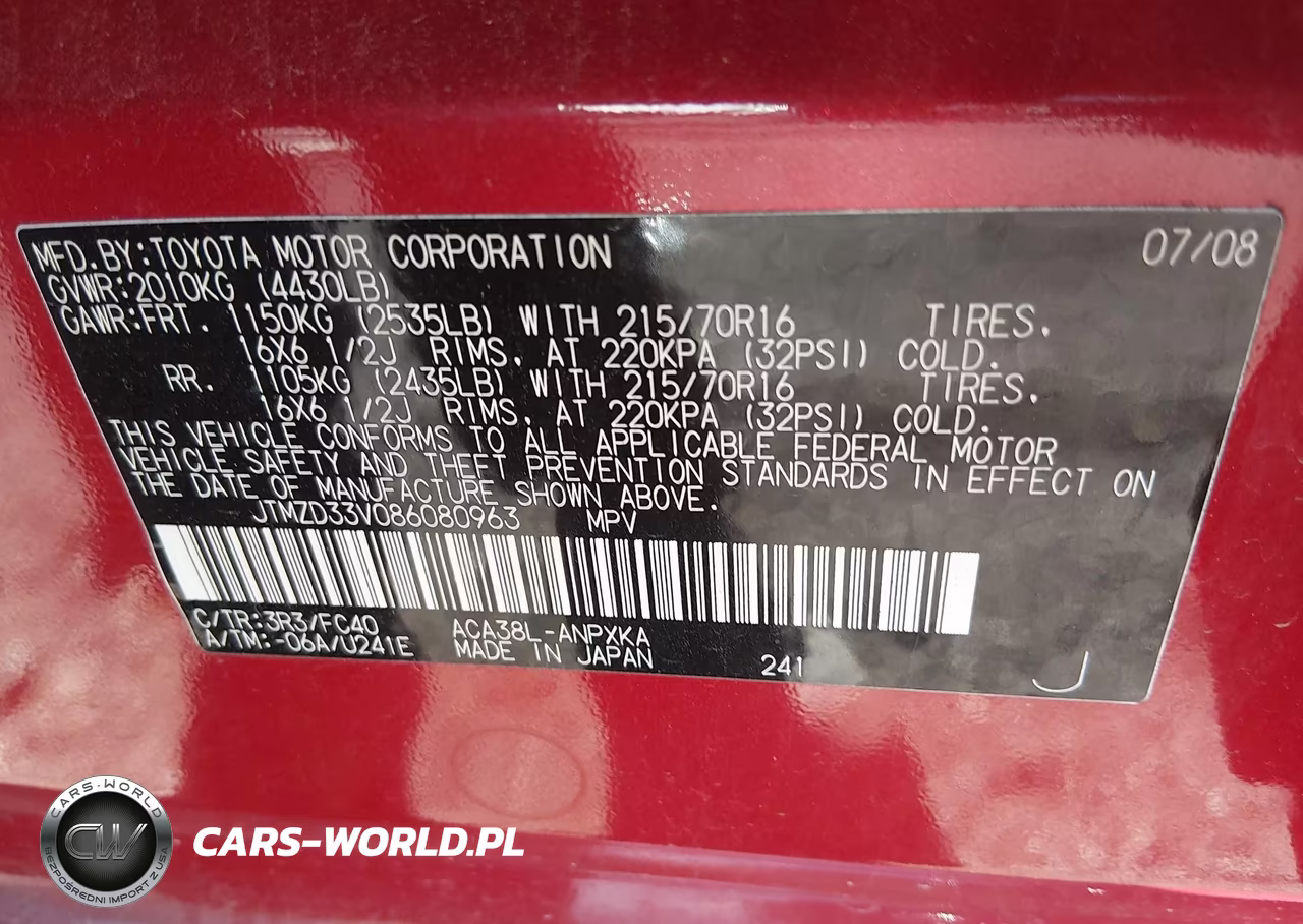 2008 Toyota Rav4 VIN:JTMZD33V086080963 - 9