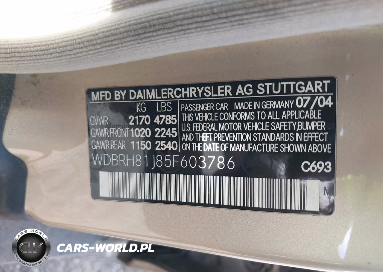 2005 Mercedes-Benz C 240 Luxury 4Matic VIN:WDBRH81J85F603786 - 9