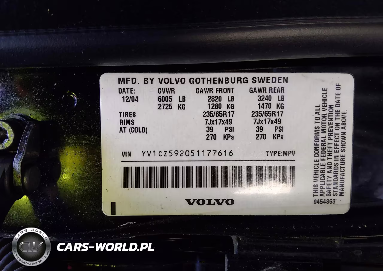 2005 Volvo Xc90 2.5T Awd VIN:YV1CZ592051177616 - 9