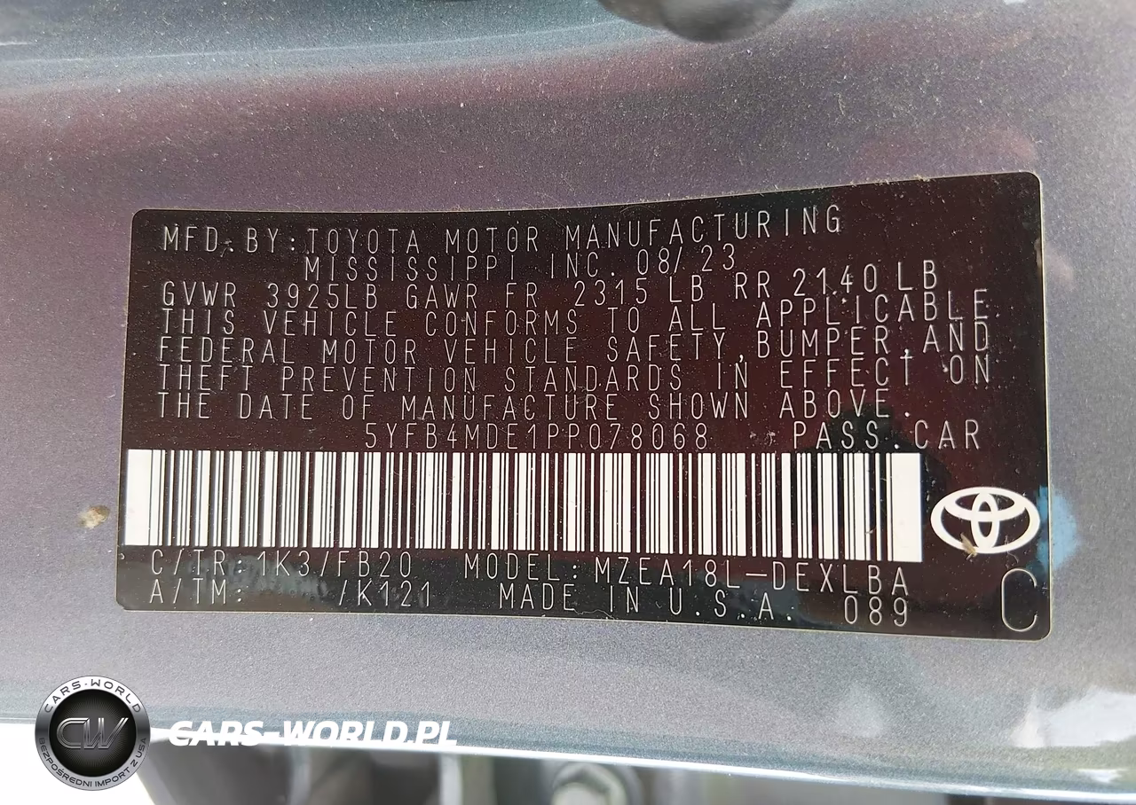 2023 Toyota Corolla Le VIN:5YFB4MDE1PP078068 - 9