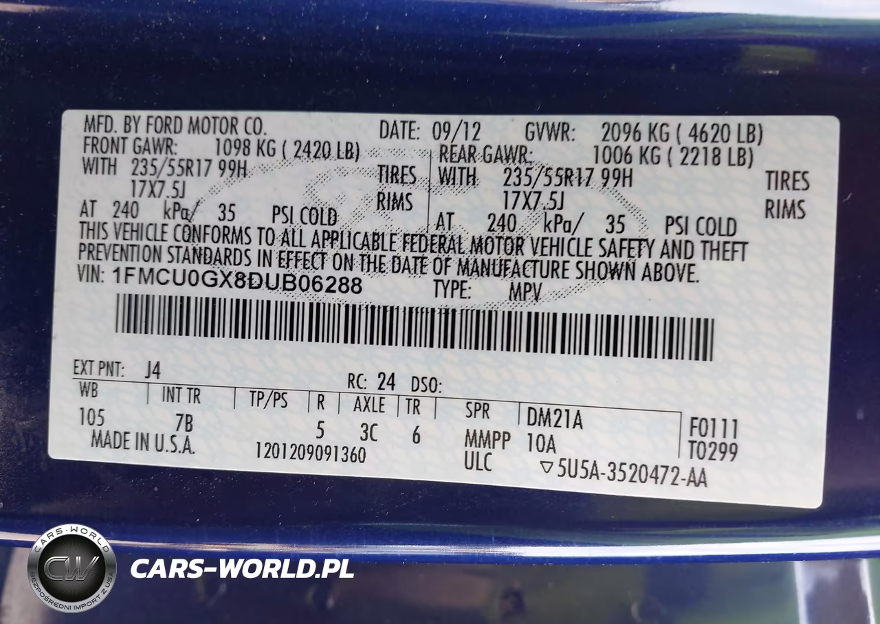 2013 Ford Escape Se VIN:1FMCU0GX8DUB06288 - 9