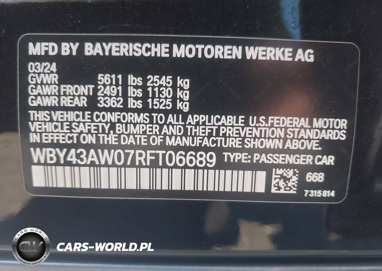 2024 BMW I4 Gran Coupe Edrive35 VIN:WBY43AW07RFT06689 - 9