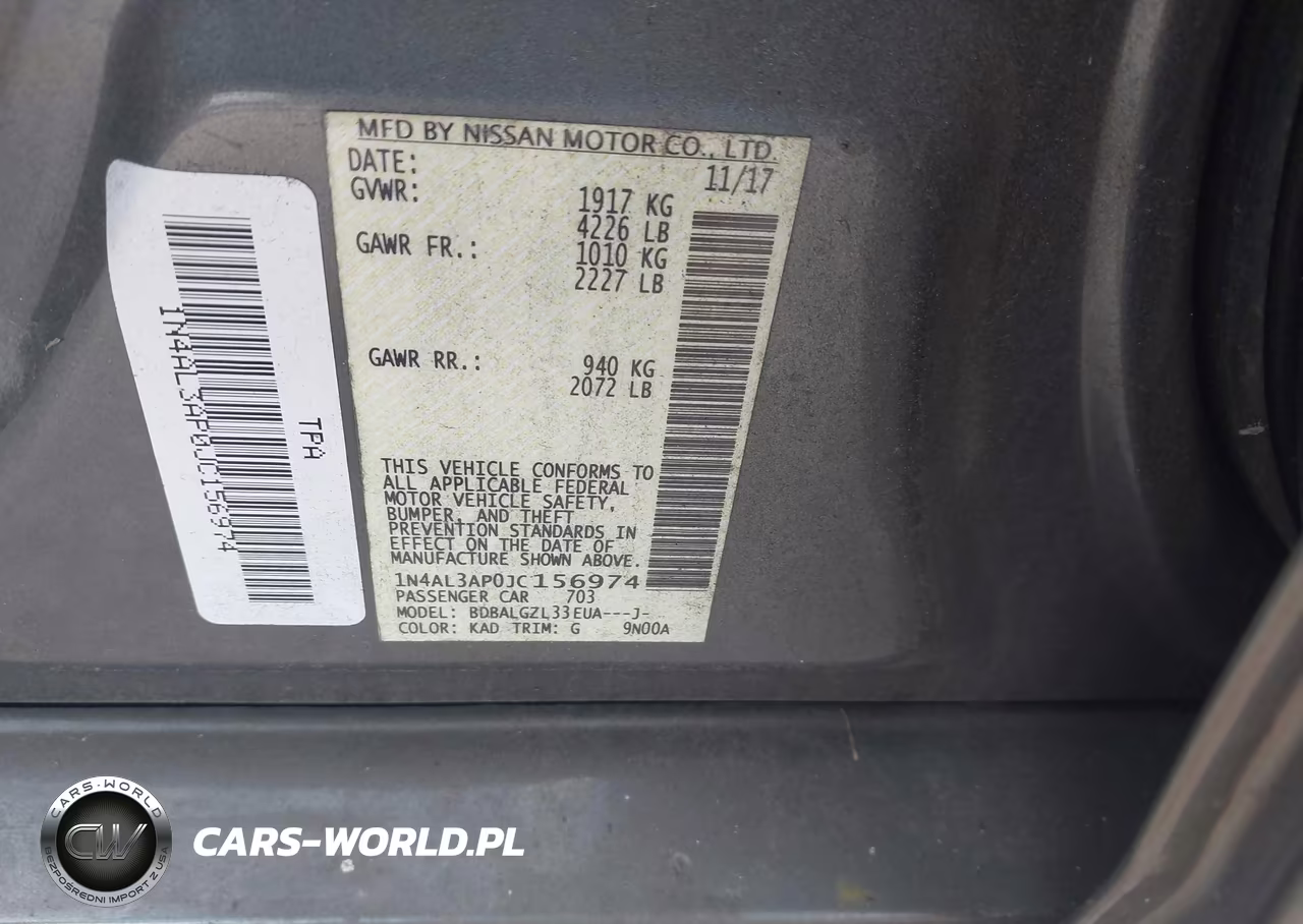 2018 Nissan Altima 2.5 S VIN:1N4AL3AP0JC156974 - 9