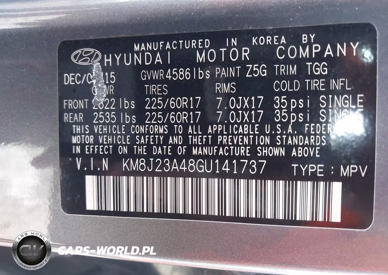 2016 Hyundai Tucson Se VIN:KM8J23A48GU141737 - 9