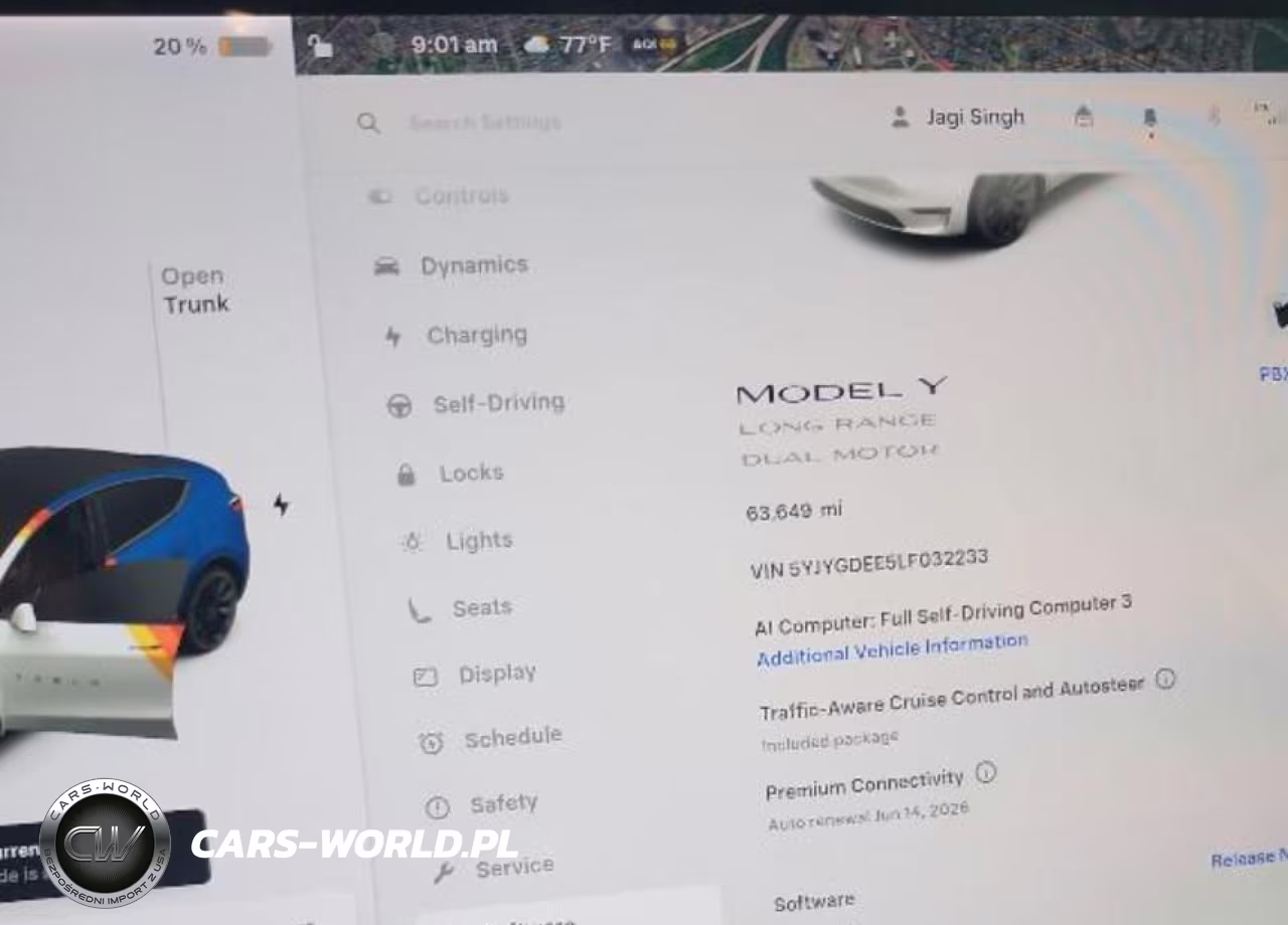 2020 Tesla Model Y Long Range Dual Motor All-Wheel Drive VIN:5YJYGDEE5LF032233 - 7