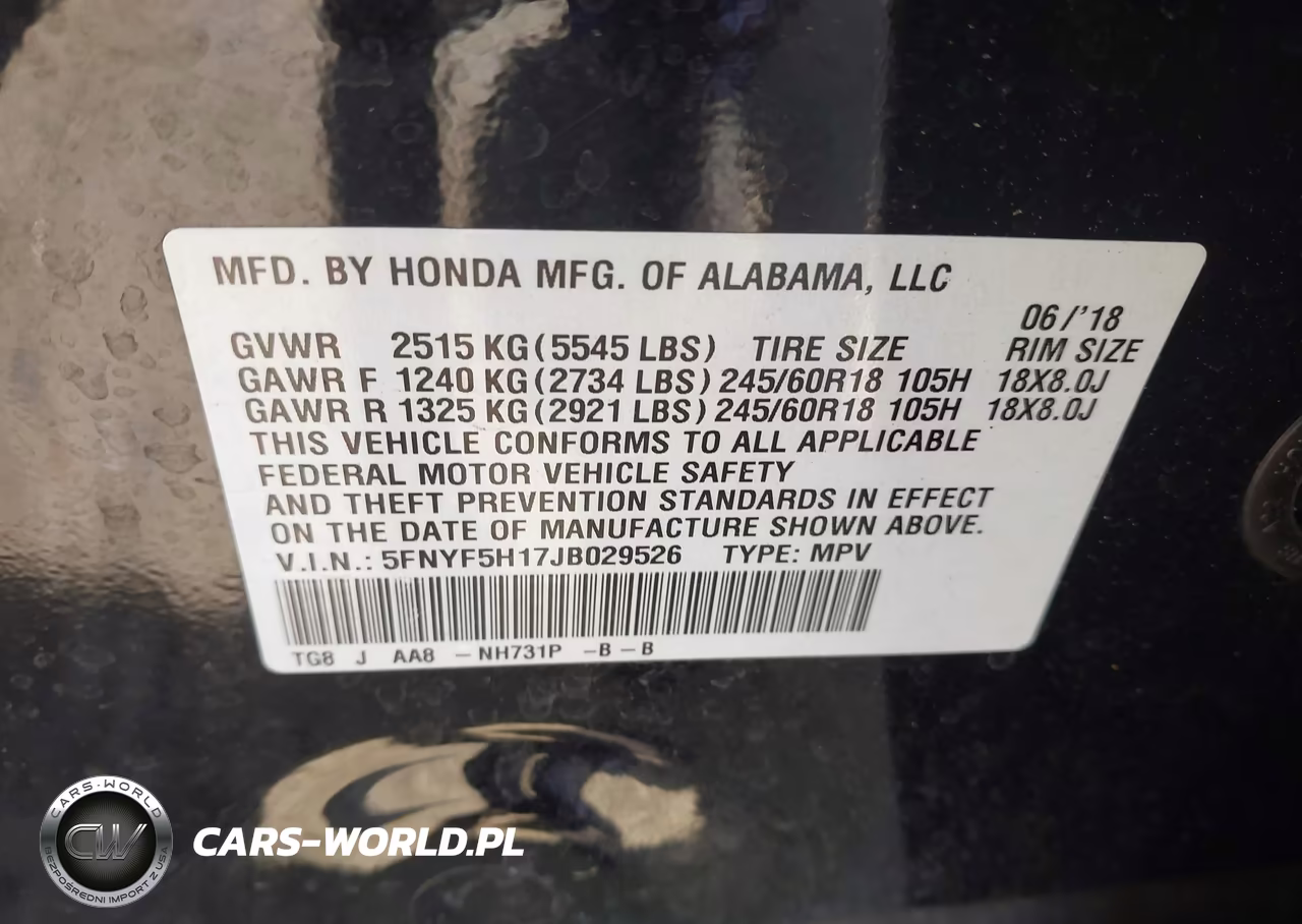 2018 Honda Pilot Lx VIN:5FNYF5H17JB029526 - 9