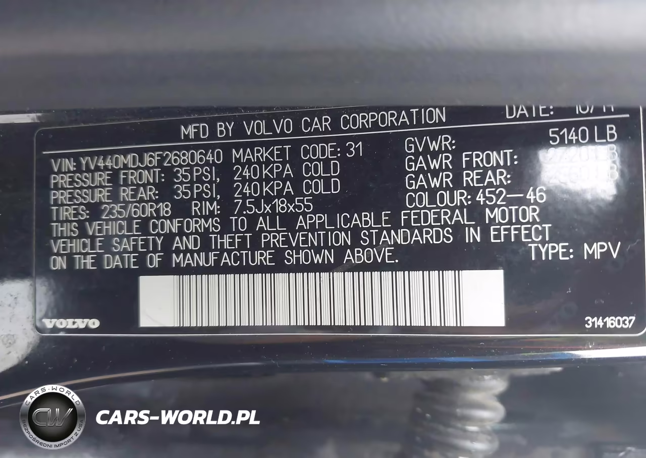 2015 Volvo Xc60 T5 VIN:YV440MDJ6F2680640 - 9